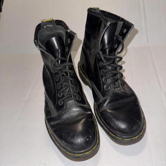 Dr Doc Martens Lace Up‎ Combat Work Slip Resistant Boots Black Leather Men’s 6 main image 9